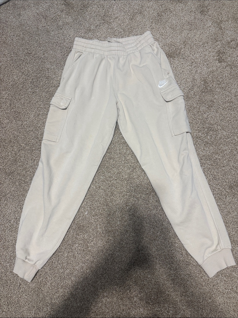 Nike Cream Cargo Joggers with Pockets